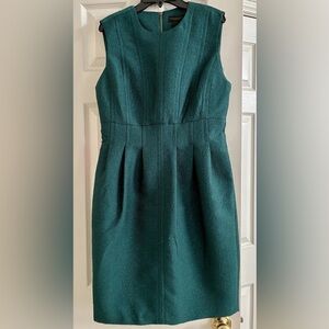 NWT Donna Karan Sparkling Teal Fabric Pencil Dress Sz 6